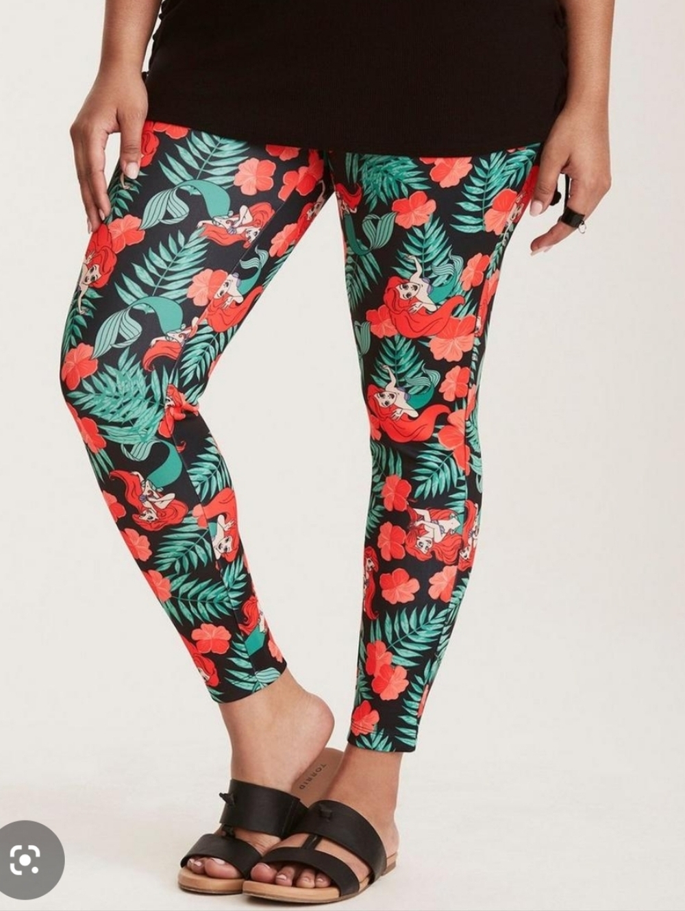 Torrid Disney Ariel Tropical Women's Leggings Size 1 (1X 14-16)
